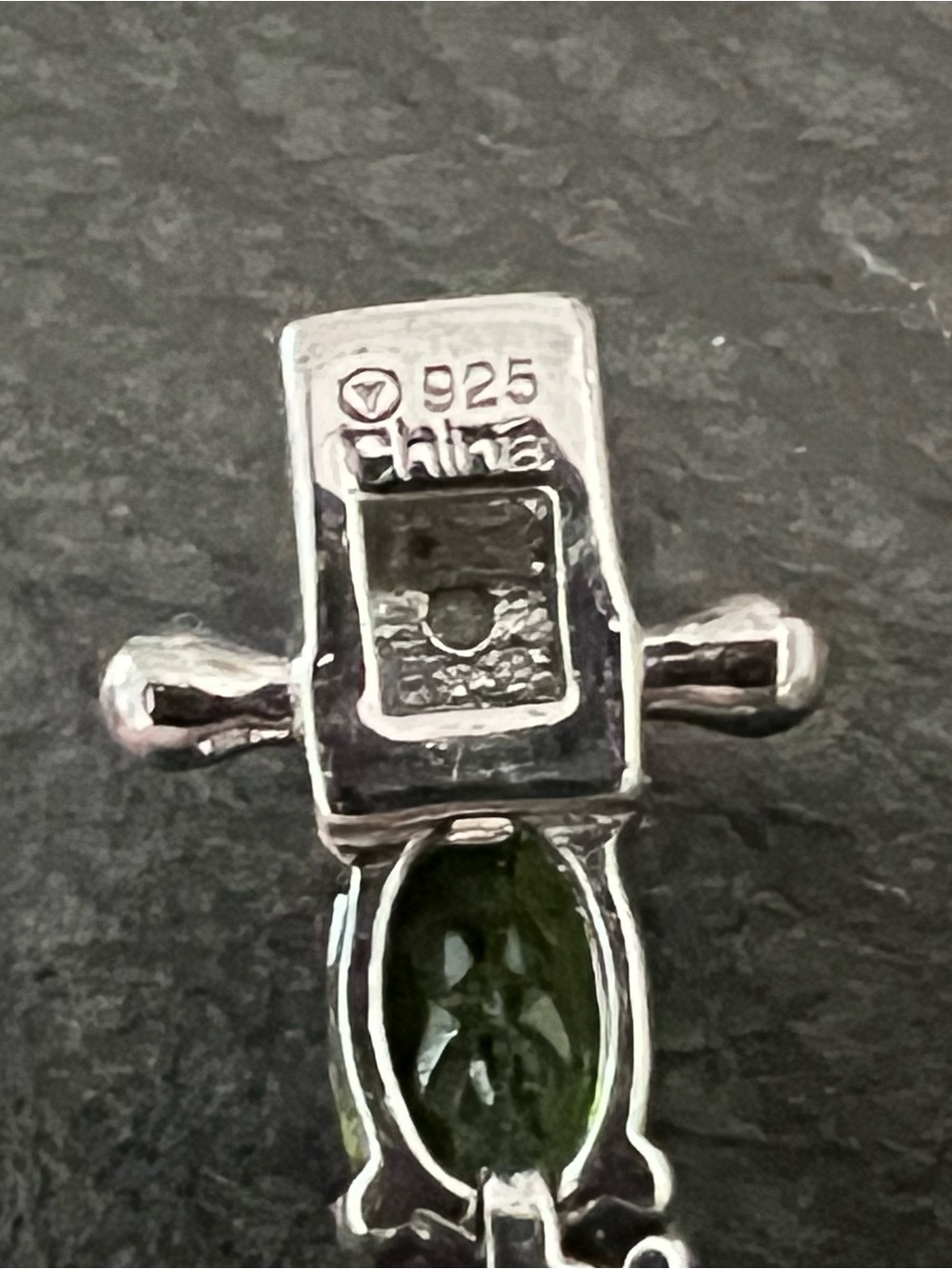 Green Stone Tennis Bracelet - Women Jewelry lab created emeralds tiny diamonds - Picture 11 of 11